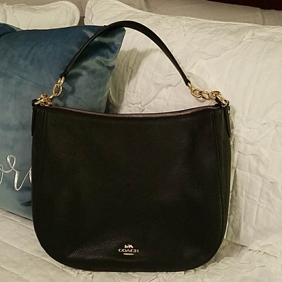 Black Leather Coach Purse - Picture 2 of 6